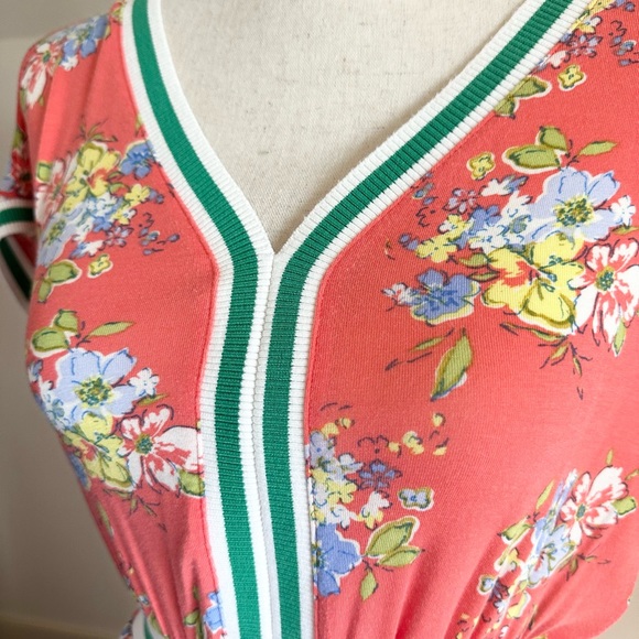 Matilda Jane At Ease Orange Floral Jersey Knit Maxi Dress Womens Size Small - Picture 7 of 12